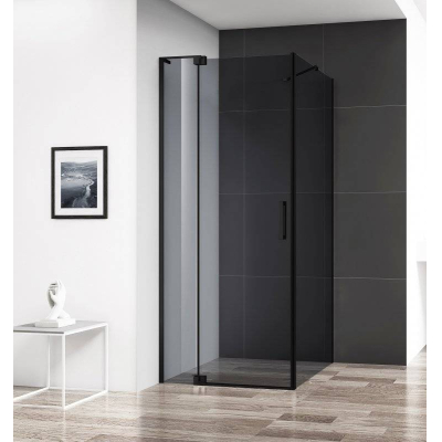Душевой угол CEZARES Slider SLIDER-AH-1-100-90/100-GRIGIO-NERO. Фото