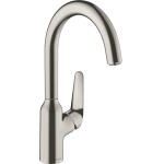 Кухонный смеситель однорычажный, 220, 1jet Hansgrohe 71802800, под сталь Кухонный смеситель однорычажный, 220, 1jet Hansgrohe 71802800, под сталь. Фото